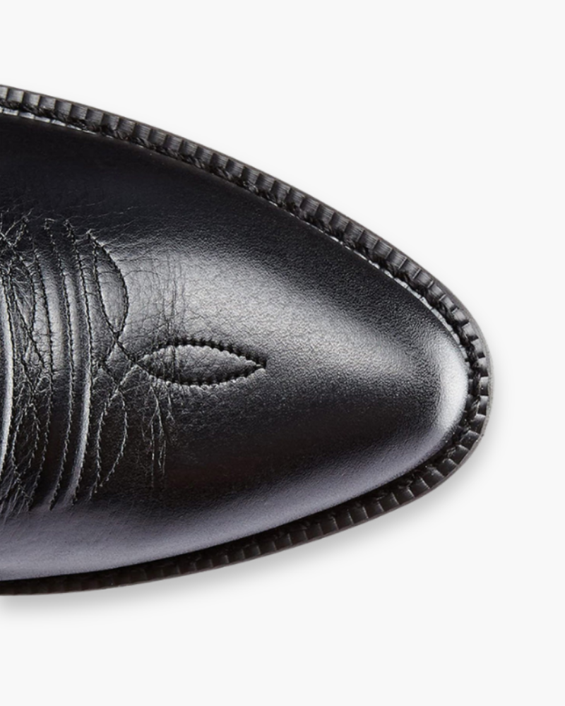 Botki Westernowe Damskie z Wysokim Obcasem i Ostrożną Naszywką