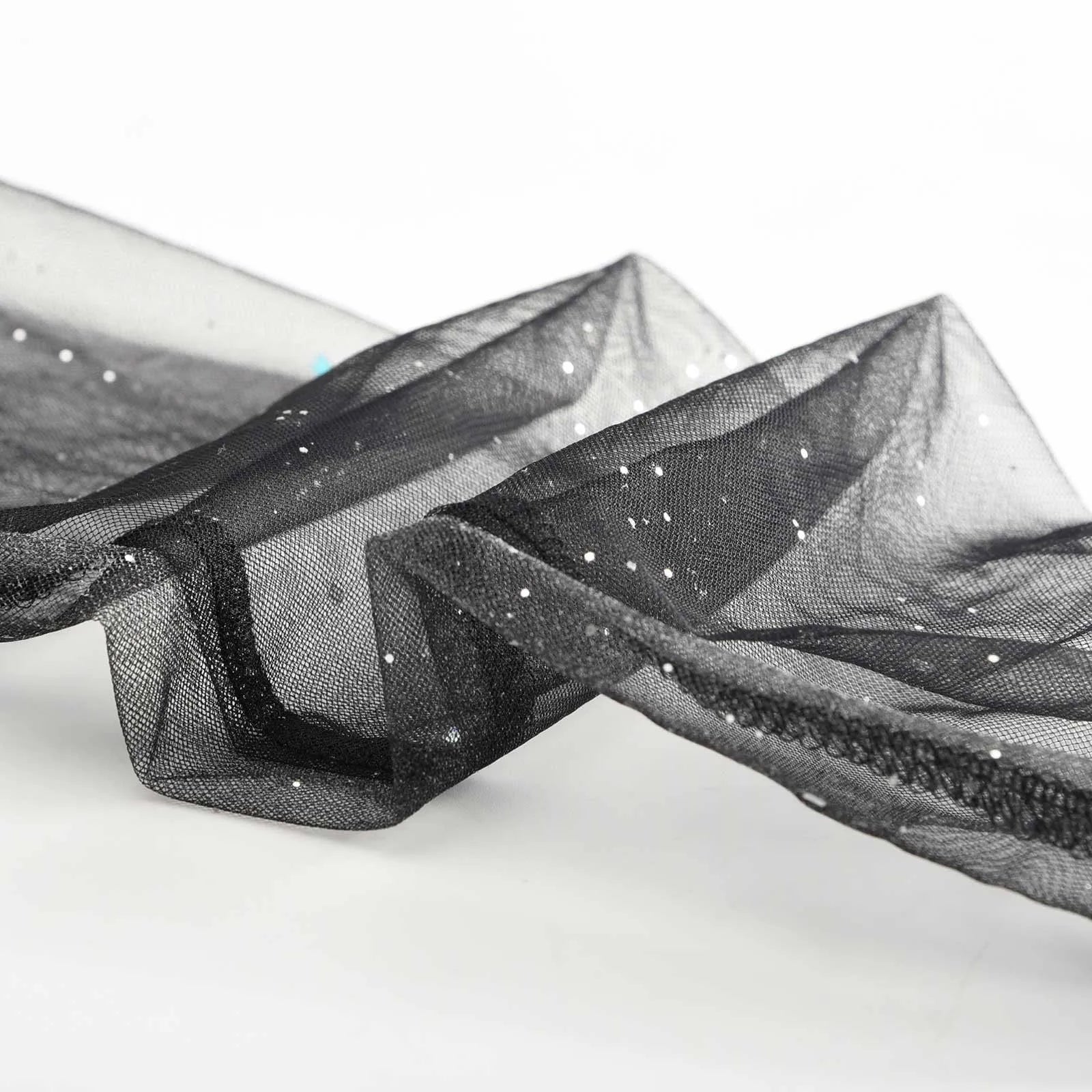 Elegancki Kombinezon Damski - Prześwitująca Góra, Cekiny, Szerokie Nogawki